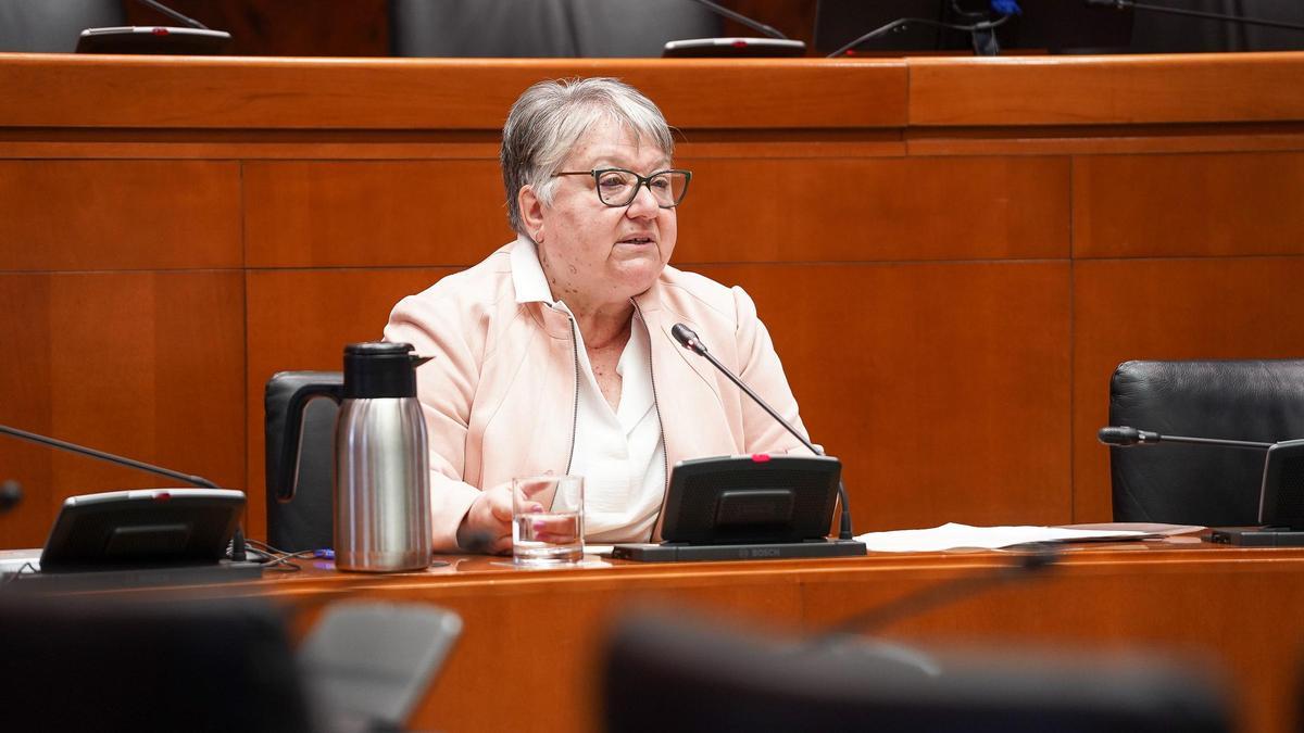 La actual directora general de Energía y Minas, Yolanda Vallés, este lunes en las Cortes.