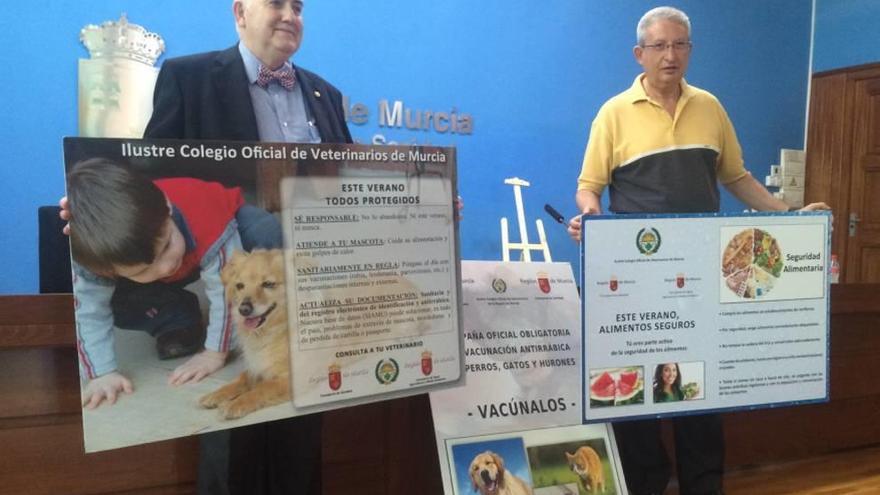 Fulgencio Fernández y Manuel Molina, presentando la campaña.