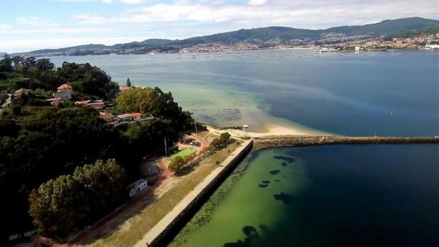 Vista de dron de A Punta.