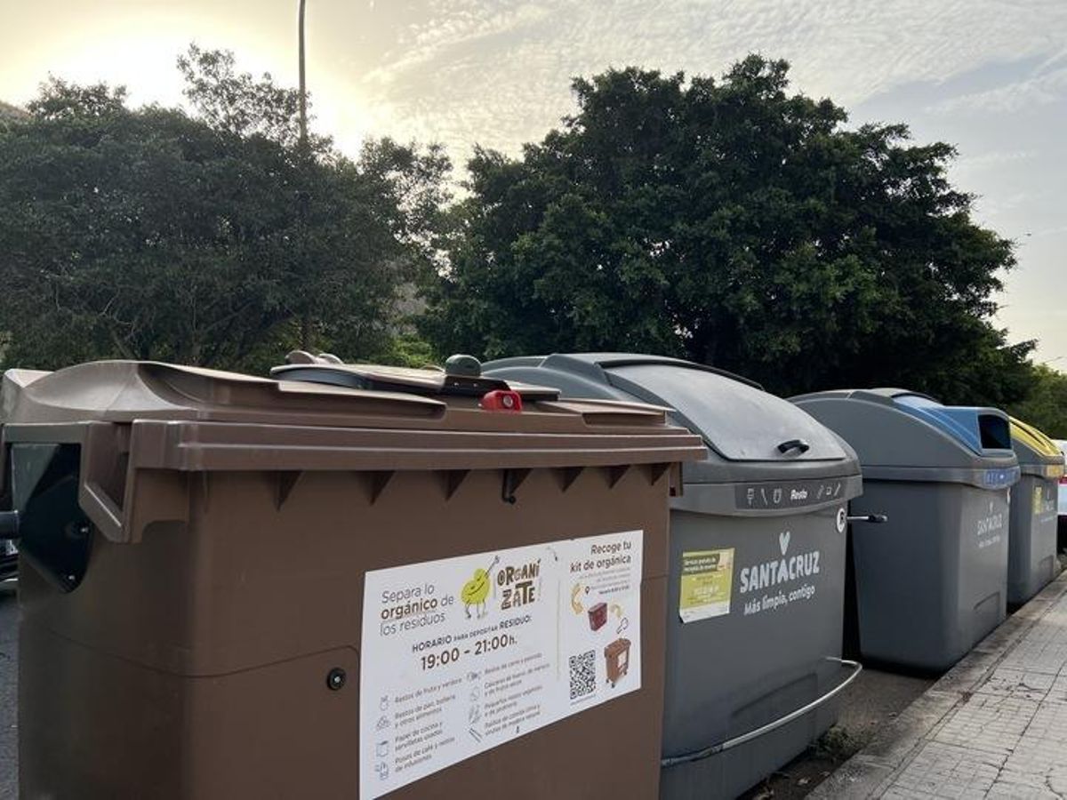 Contenedores de basura en Santa Cruz