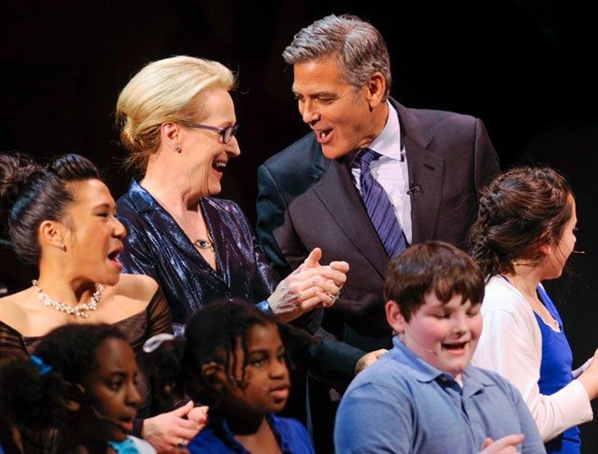 Meryl Streep y George Clooney en la SeriousFun Children's Network Gala de Nueva York