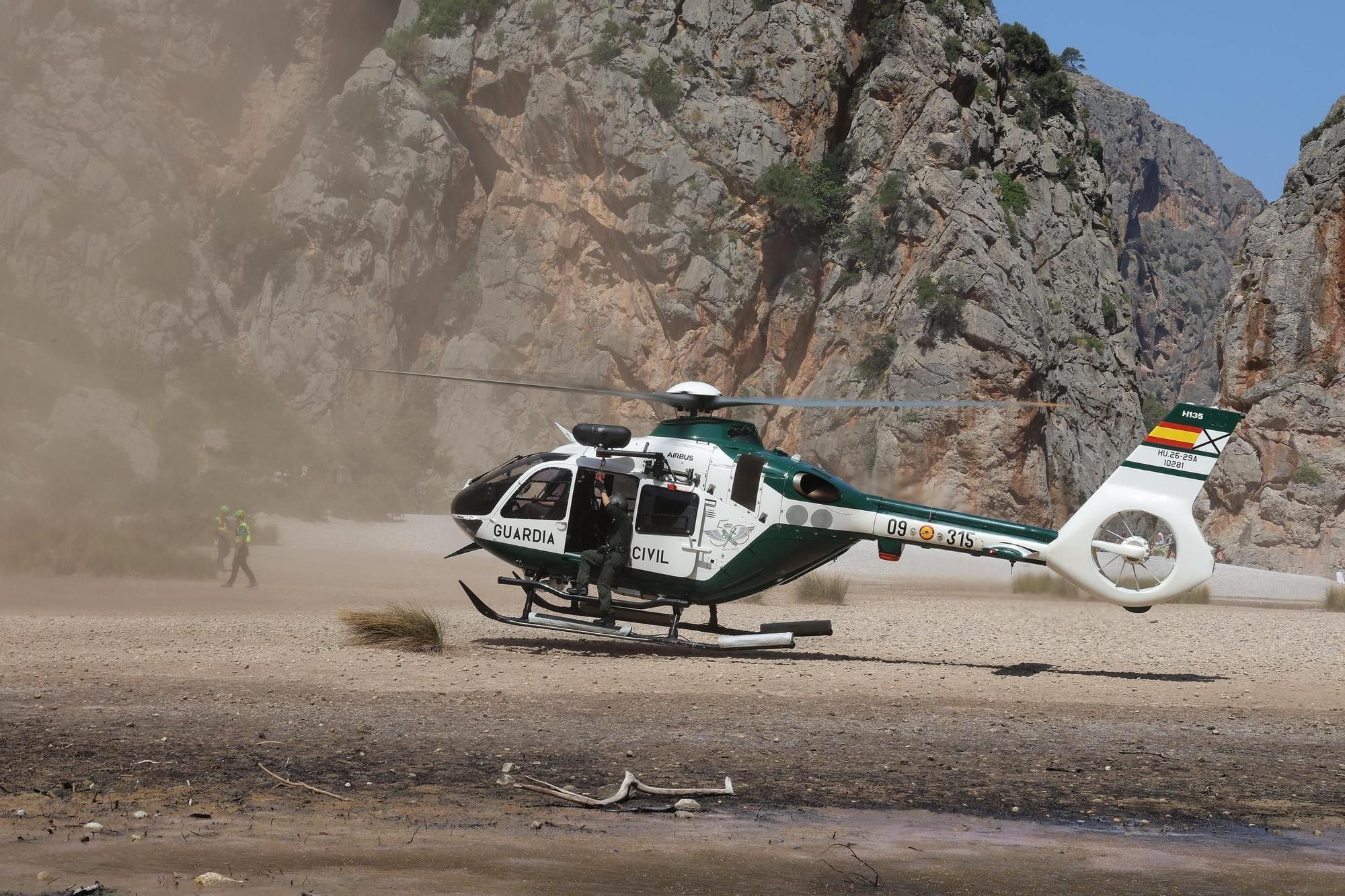 FOTOS | El simulacro de rescate en sa Calobra, en imágenes