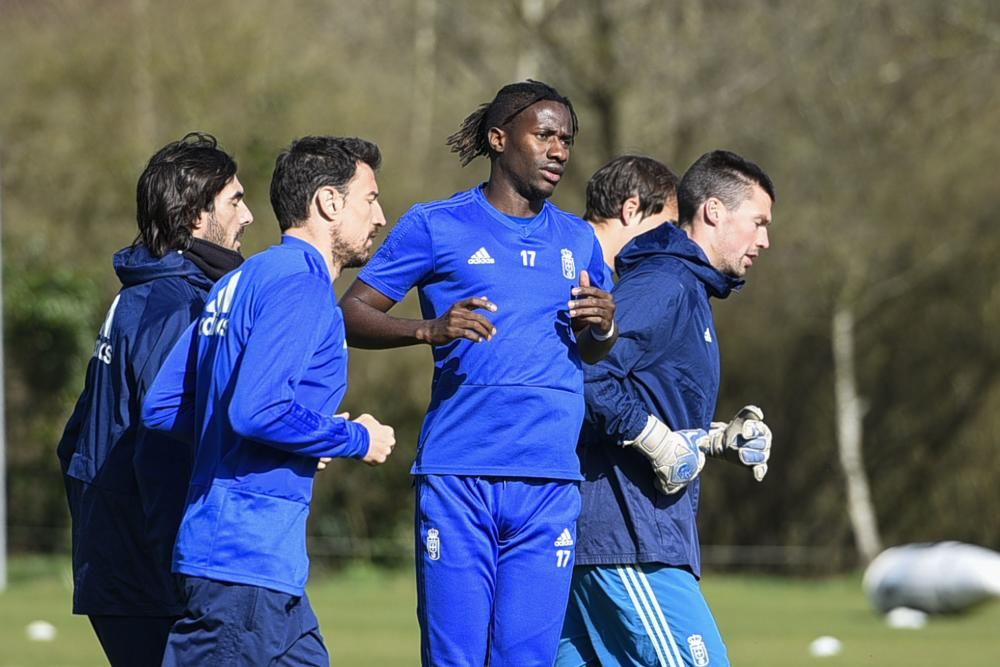 Entrenamiento del Oviedo en El Requexón