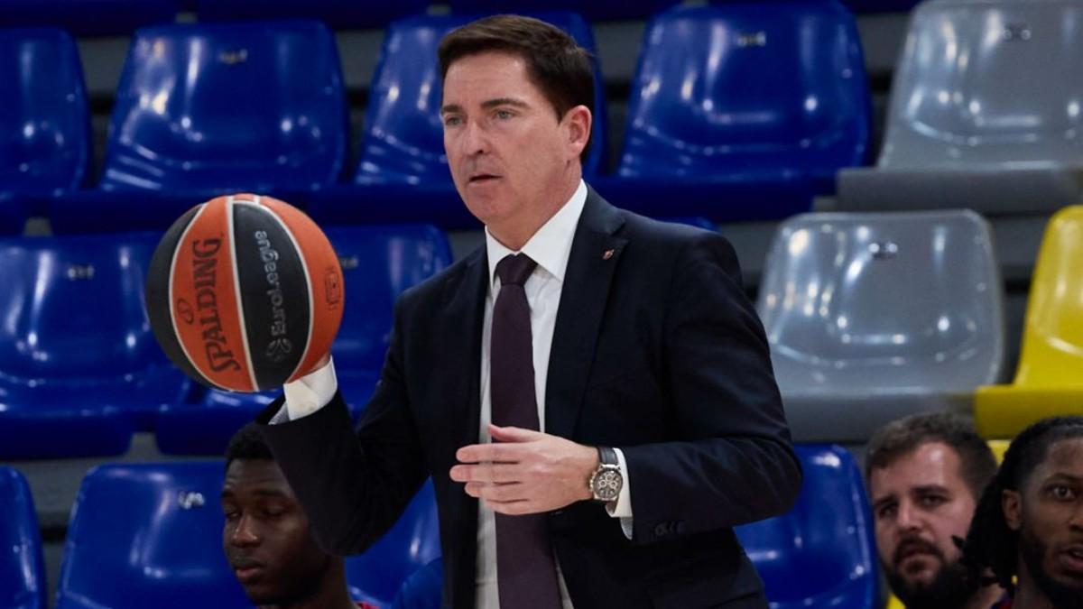 Xavi Pascual, en el partido de Euroliga ante el Hapoel Tel Aviv