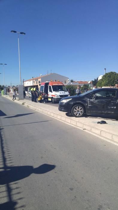 Accidente en la avenida Miguel de Unamuno de Torre