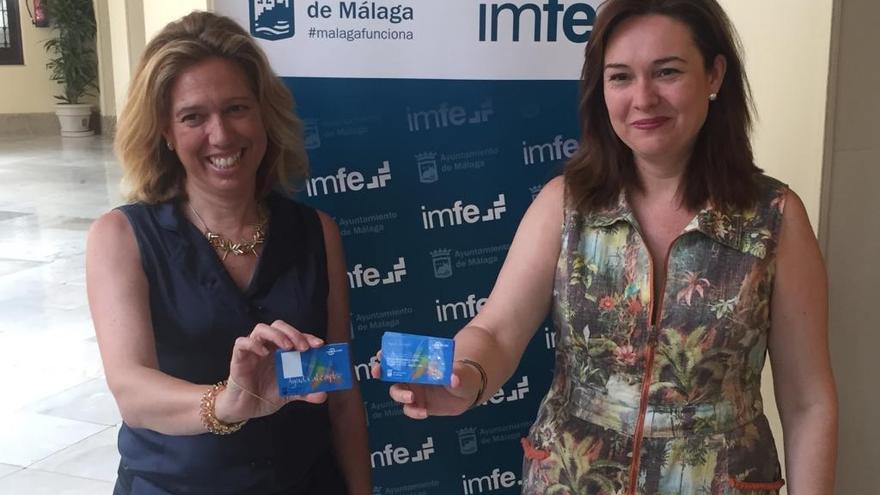 La concejala de Movilidad, Elvira Maeso, y la concejala para la Reactivación Económica, María del Mar Martín Rojo, presentan la Tarjeta de Ayuda al Empleo