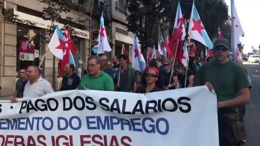 Protesta de la plantilla de Maderas Iglesias