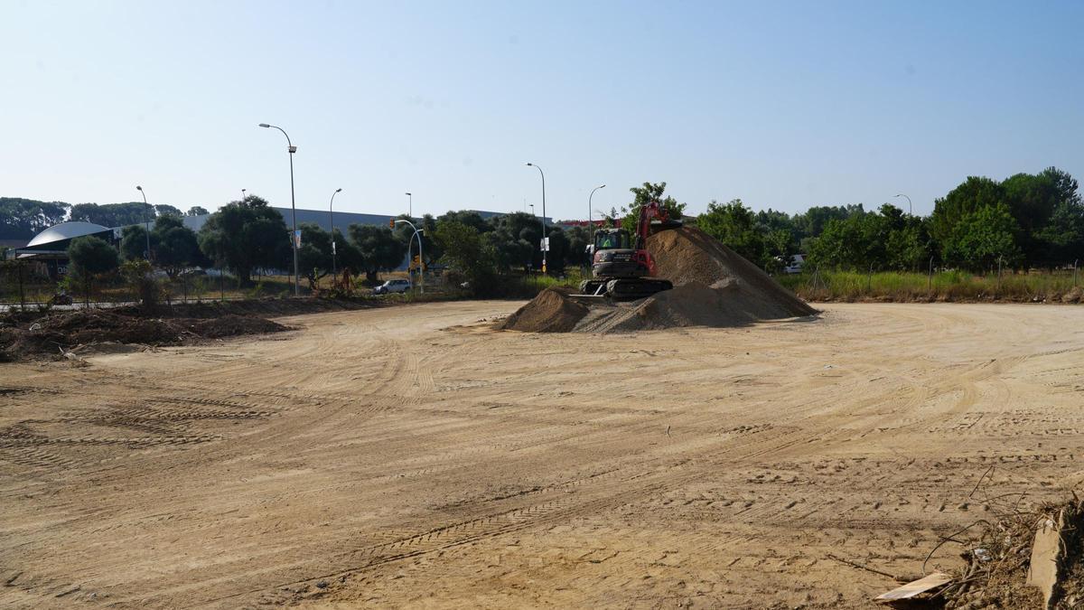 Imatge d’arxiu de les obres de construcció del nou aparcament dissuasiu de Mas Gri.