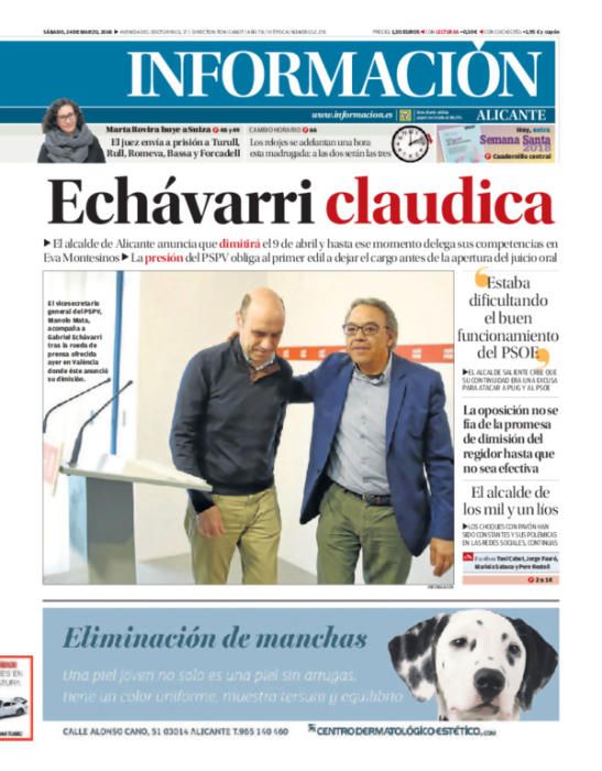 Estas han sido las portadas más destacadas de INFORMACIÓN en 2018