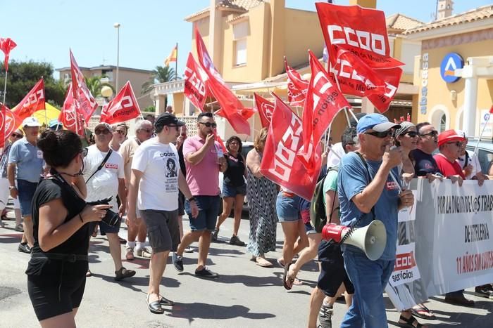 Protesta del sector de la hostelería en La Manga