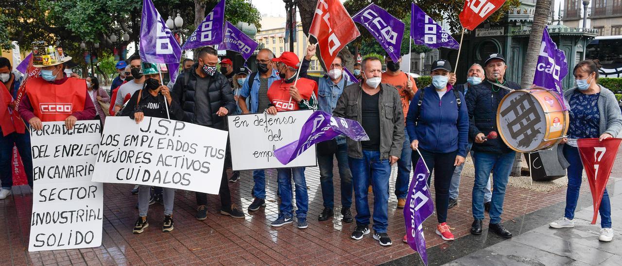 Protesta de los trabajadores de JSP.