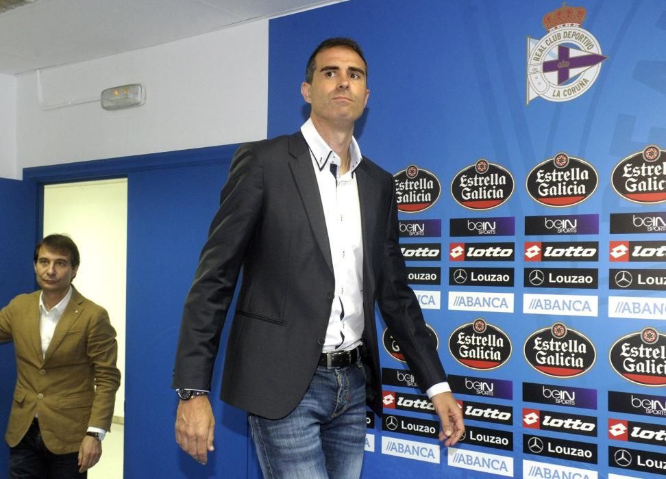 Presentación de Gaizka Garitano como nuevo entrenador del Deportivo