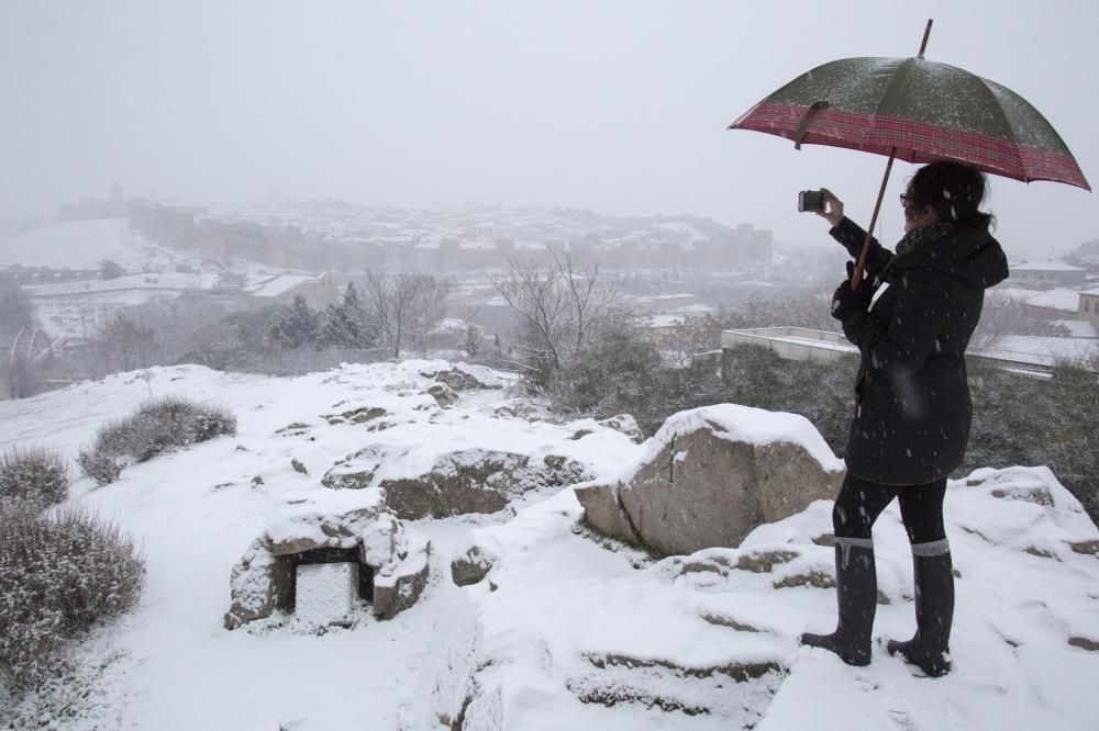 Ávila capital amanece cubierta de nieve