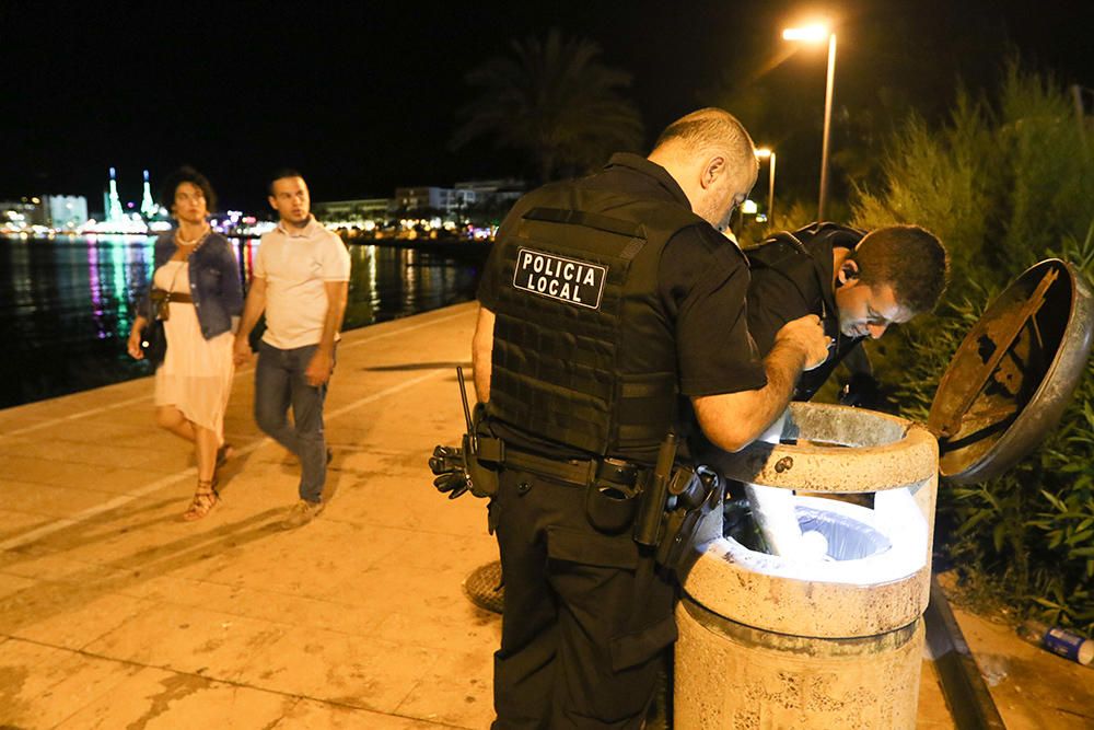 Una noche con la Policía en el West End en Sant Antoni (Ibiza)