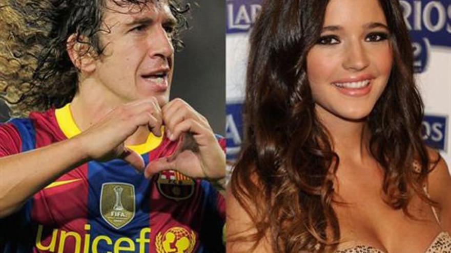 Carles Puyol y Malena Costa.