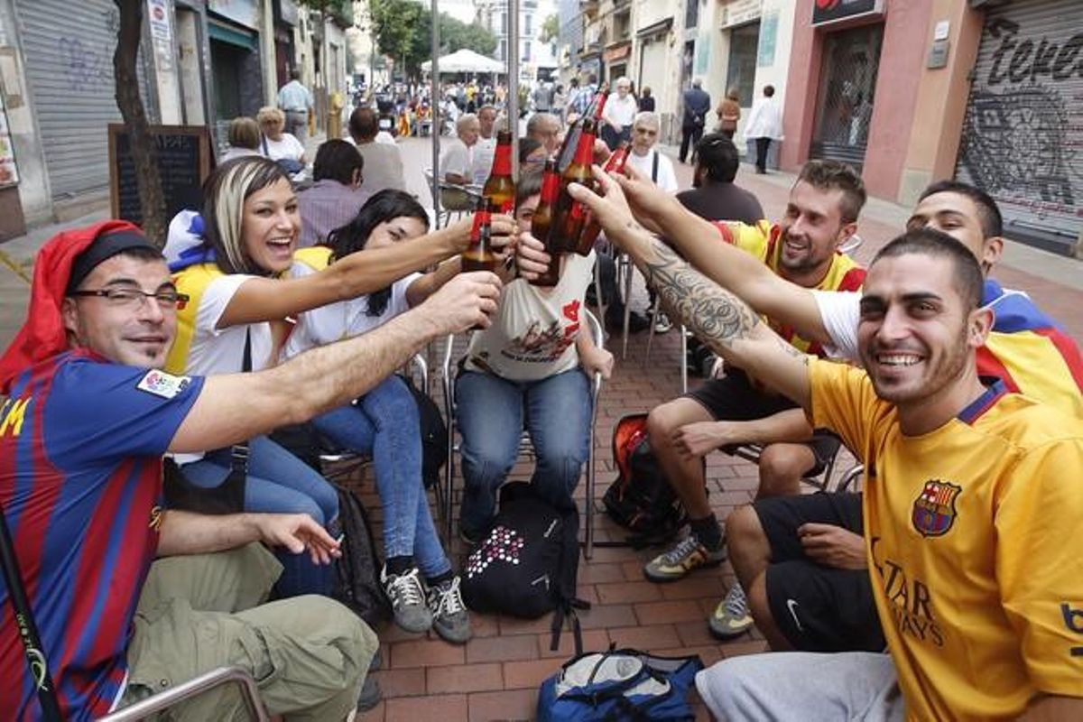 Disposats per celebrar la Diada.