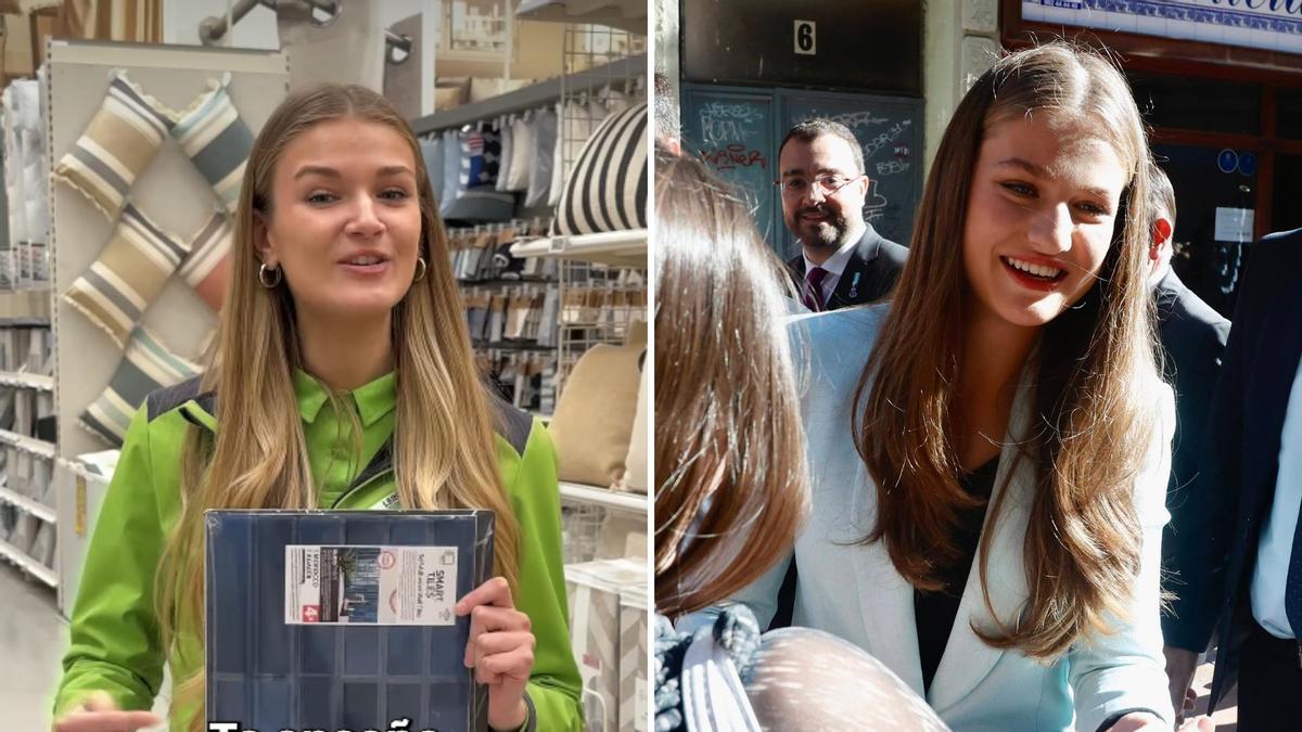 El parecido razonable de una trabajadora de Leroy Merlin con la Princesa Leonor
