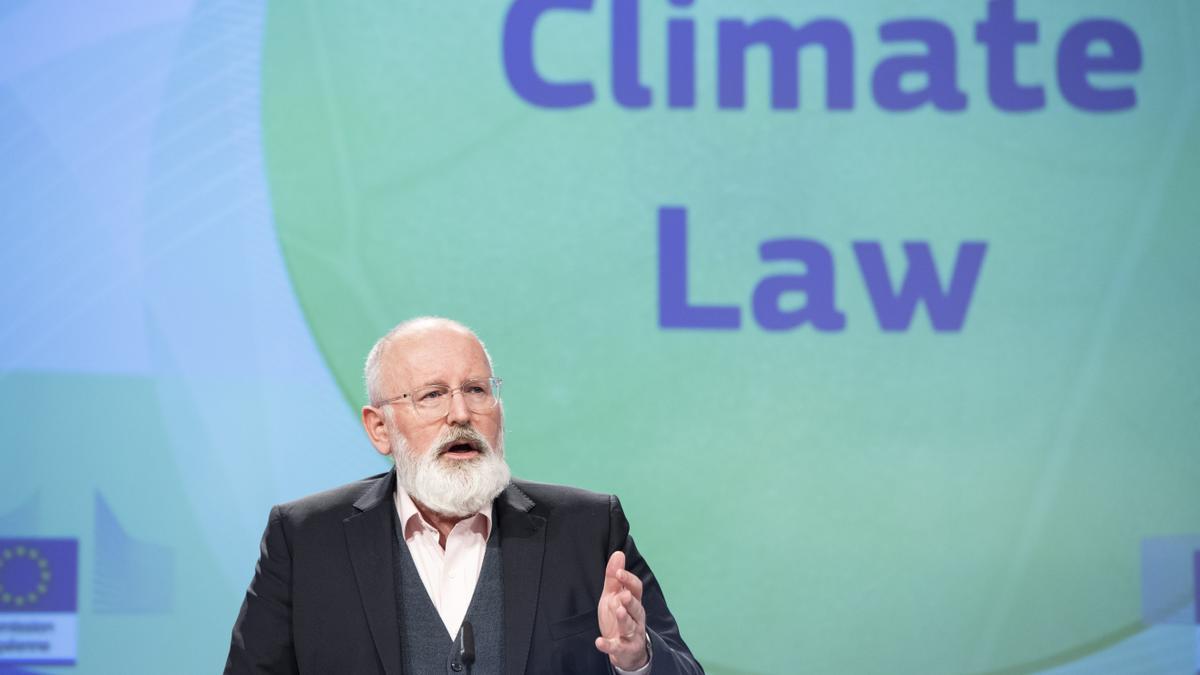 La presentació de la Llei Europea pel Clima, amb l&#039;eurocomissari executiu per al Pacte Verd, Frans Timmermans, el 4 de març del 2020