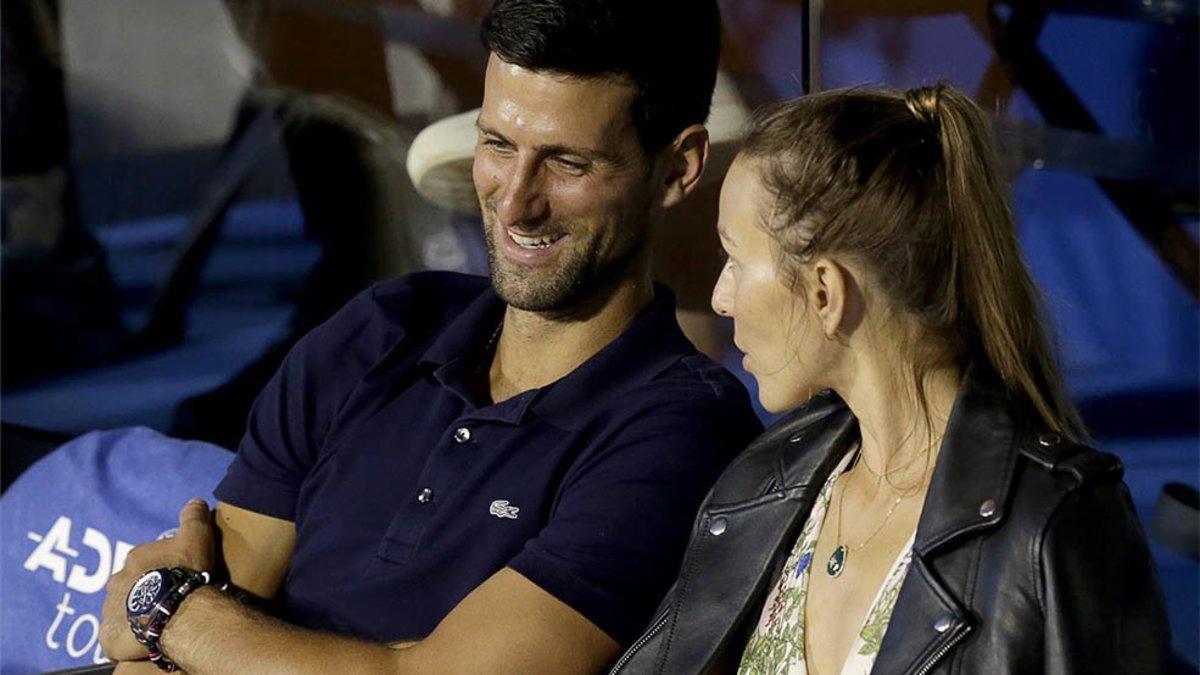 Djokovic, con su compañera en Belgrado