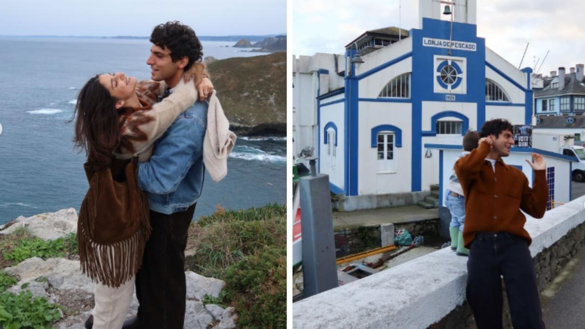 María de Jaime y Tomás Páramo con su familia en Cabo Vidio y Puerto de Vega
