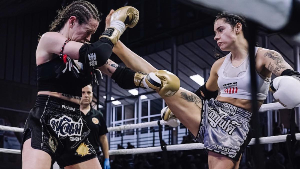 Las peleadoras mostraron un notable nivel