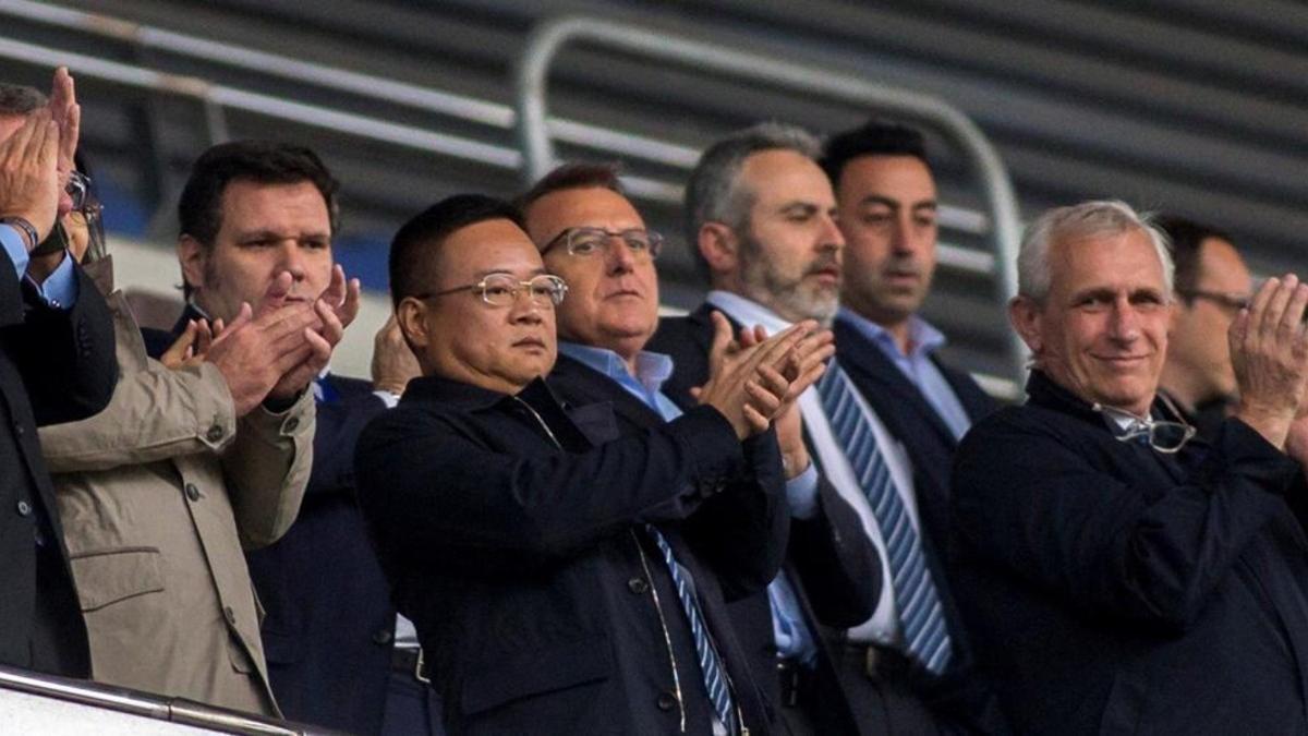 Chen, durante un partido del Espanyol de la pasada temporada en el estadio