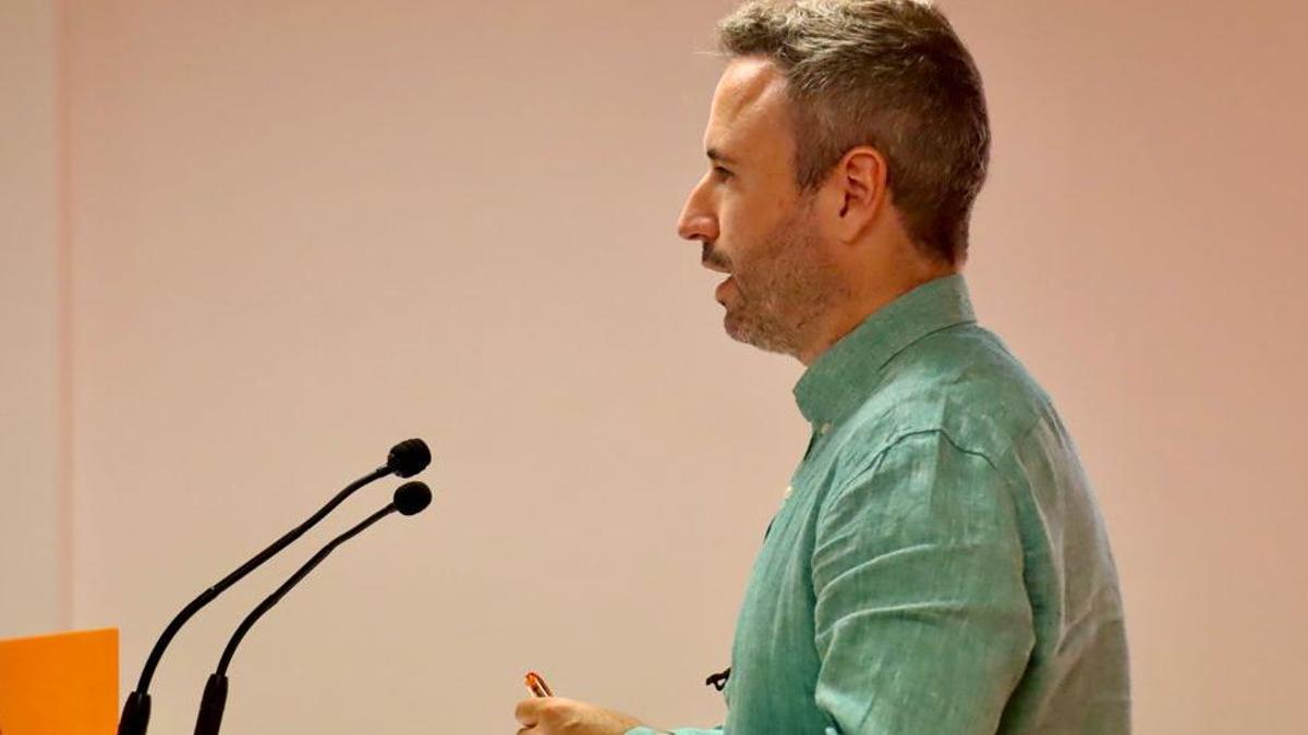 Guillermo Díaz, durante su rueda de prensa.