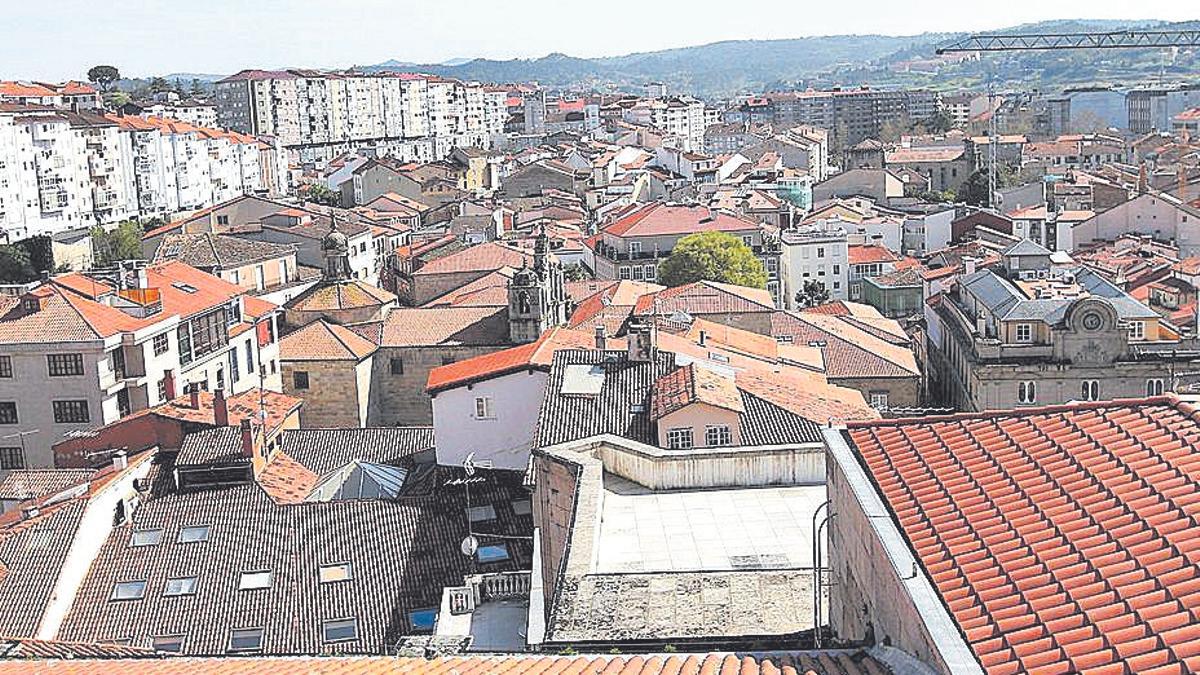 El casco viejo de Ourense, desde los tejados.