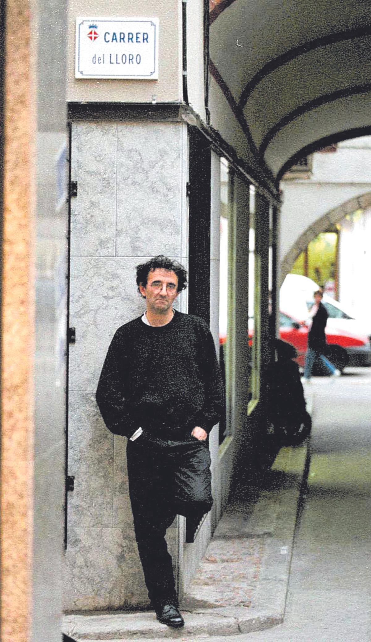 Roberto Bolaño a Blanes, en una imatge dels anys 90.