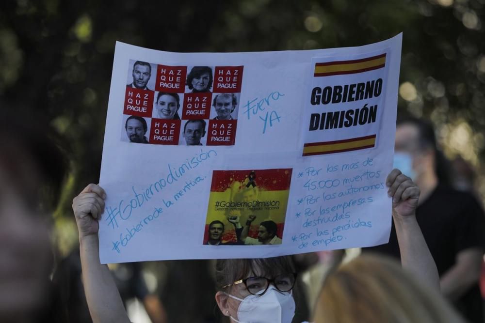 Concentració a Madrid contra les mascaretes