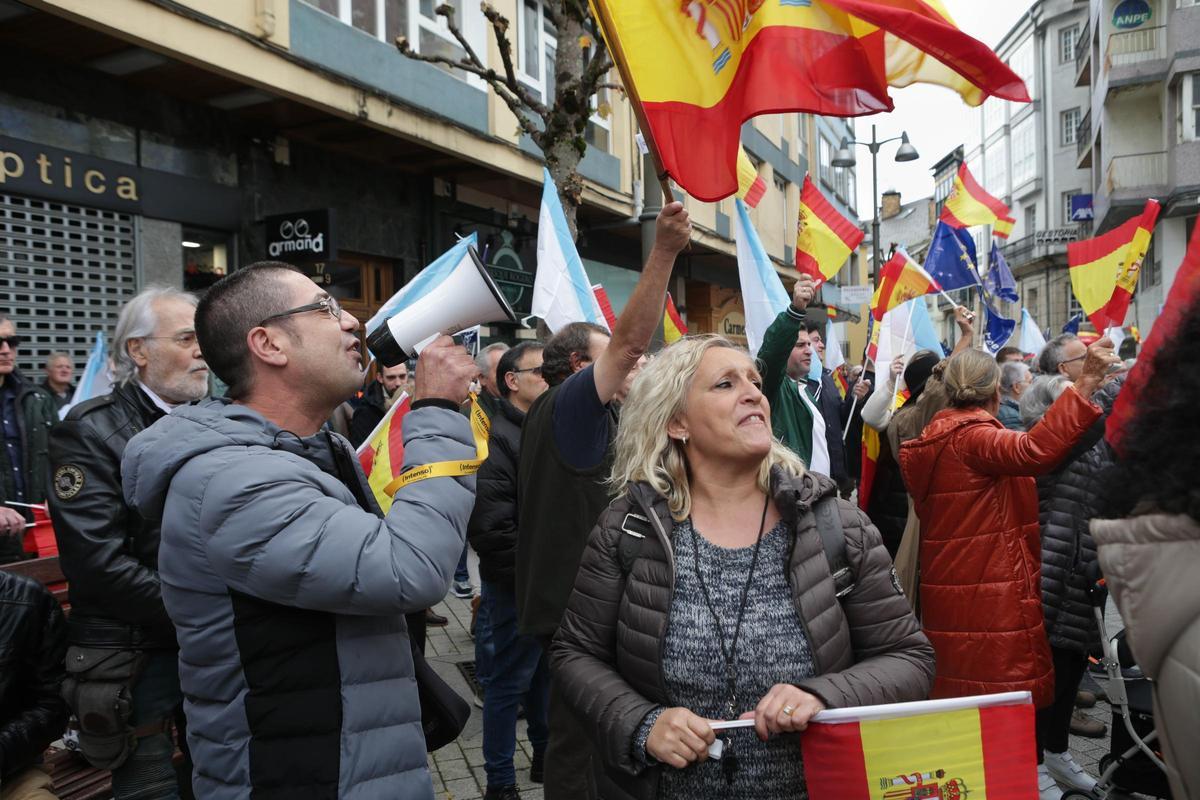 Protestas en Lugo, Galicia, en contra del acuerdo de amnistía entre el PSOE y Junts