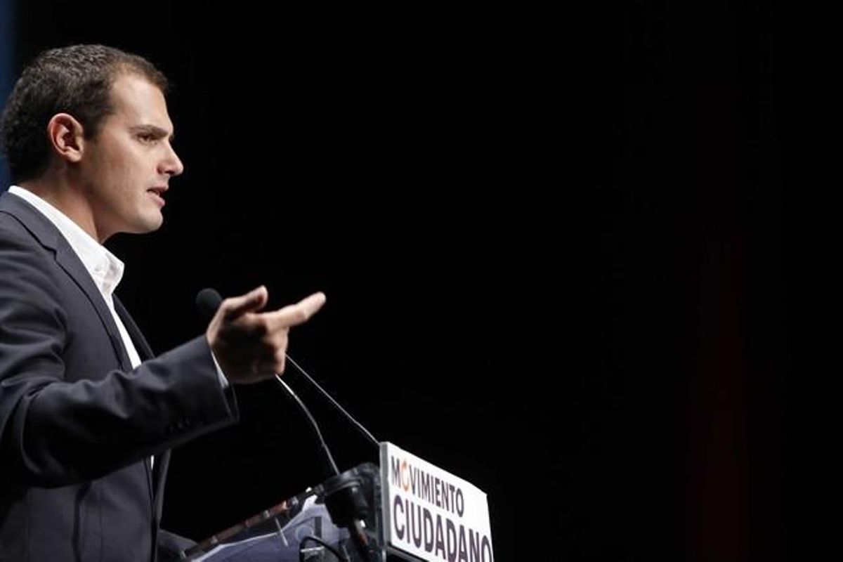 Albert Rivera, líder de Ciutadans, en un acte a Madrid l’octubre passat. Albert Rivera, líder de Ciutadans, en un acte a Madrid l’octubre passat.