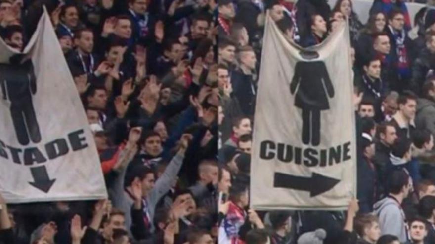El Lille reacciona a unas pancartas machistas invitando a las mujeres a su estadio