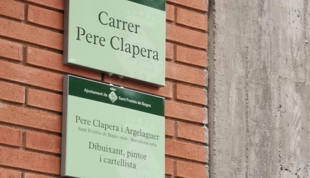 Sant Fruitós homenatja el pintor Pere Clapera amb una caminada i una nova placa commemorativa | AJ. SANT FRUITÓS