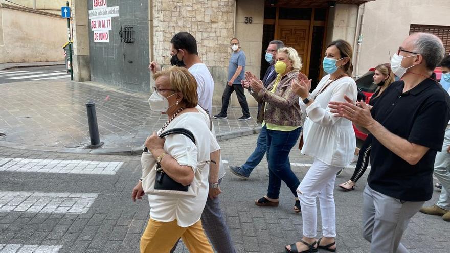 Catalá y Ferrer, en el centro, participan en la manifestación.