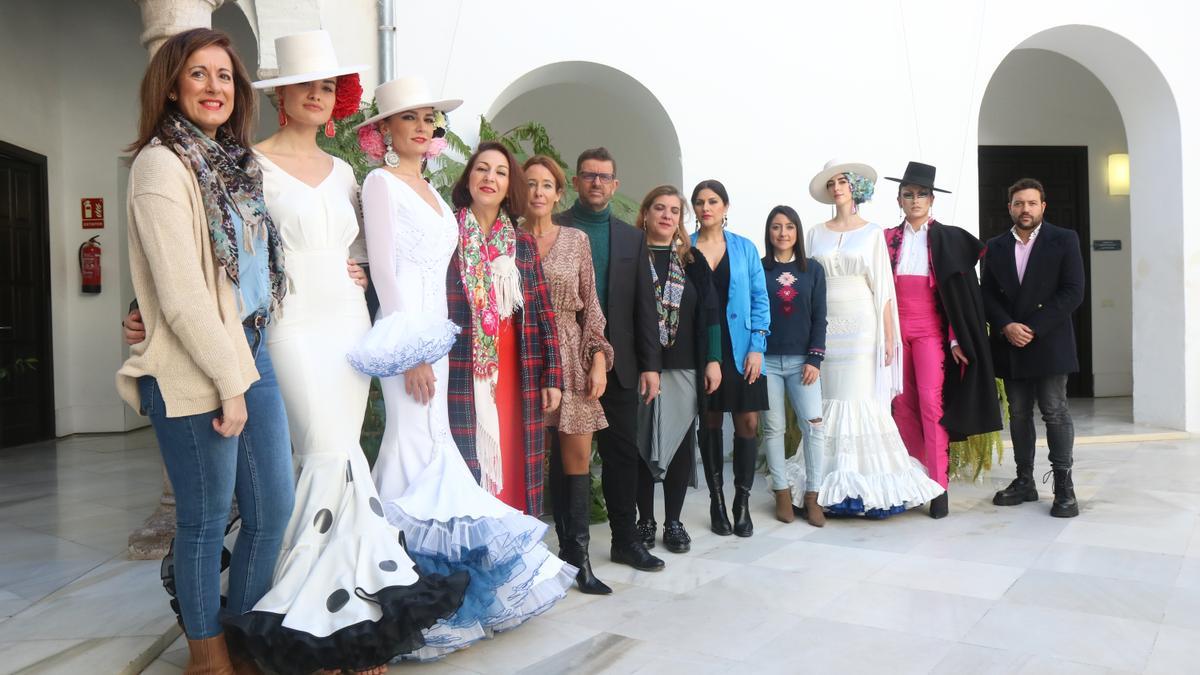 Marián Aguilar y Cintia Bustos, junto a los diseñadores cordobeses que participarán en Simof 2023.