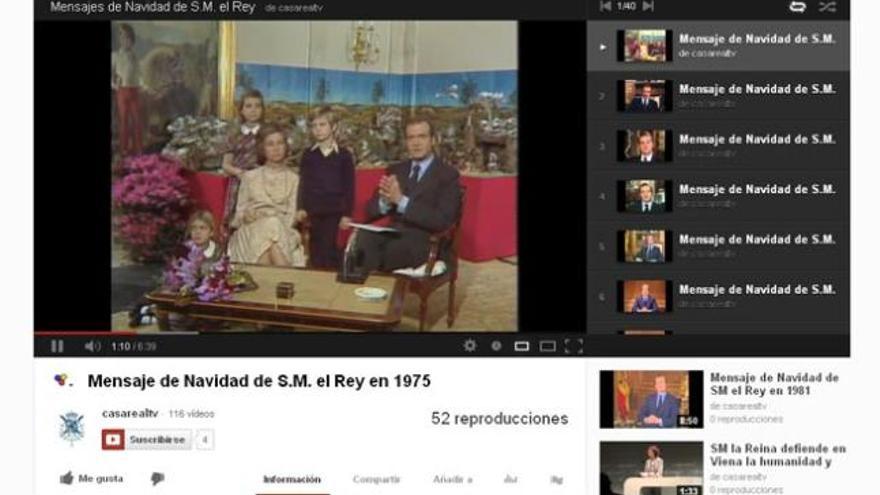 El canal de Youtube permite acceder a vídeos históricos de la familia real.