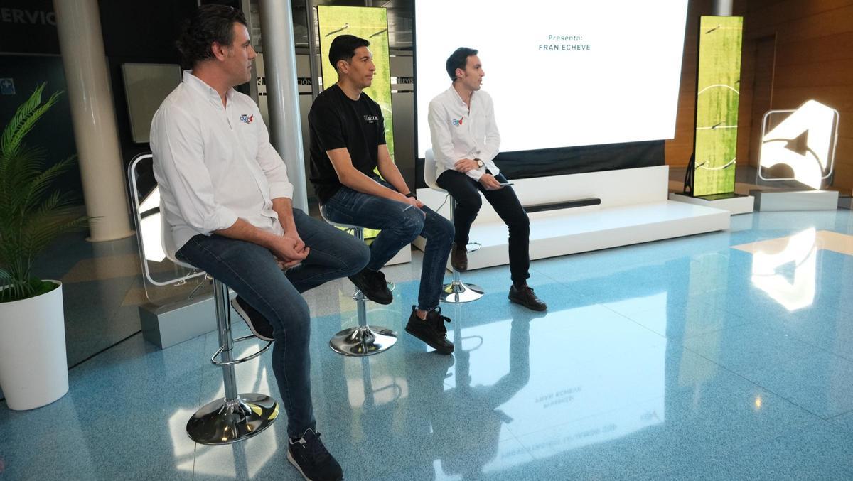 Esteban Andrada, portero del Real Zaragoza, en la presentación del evento.