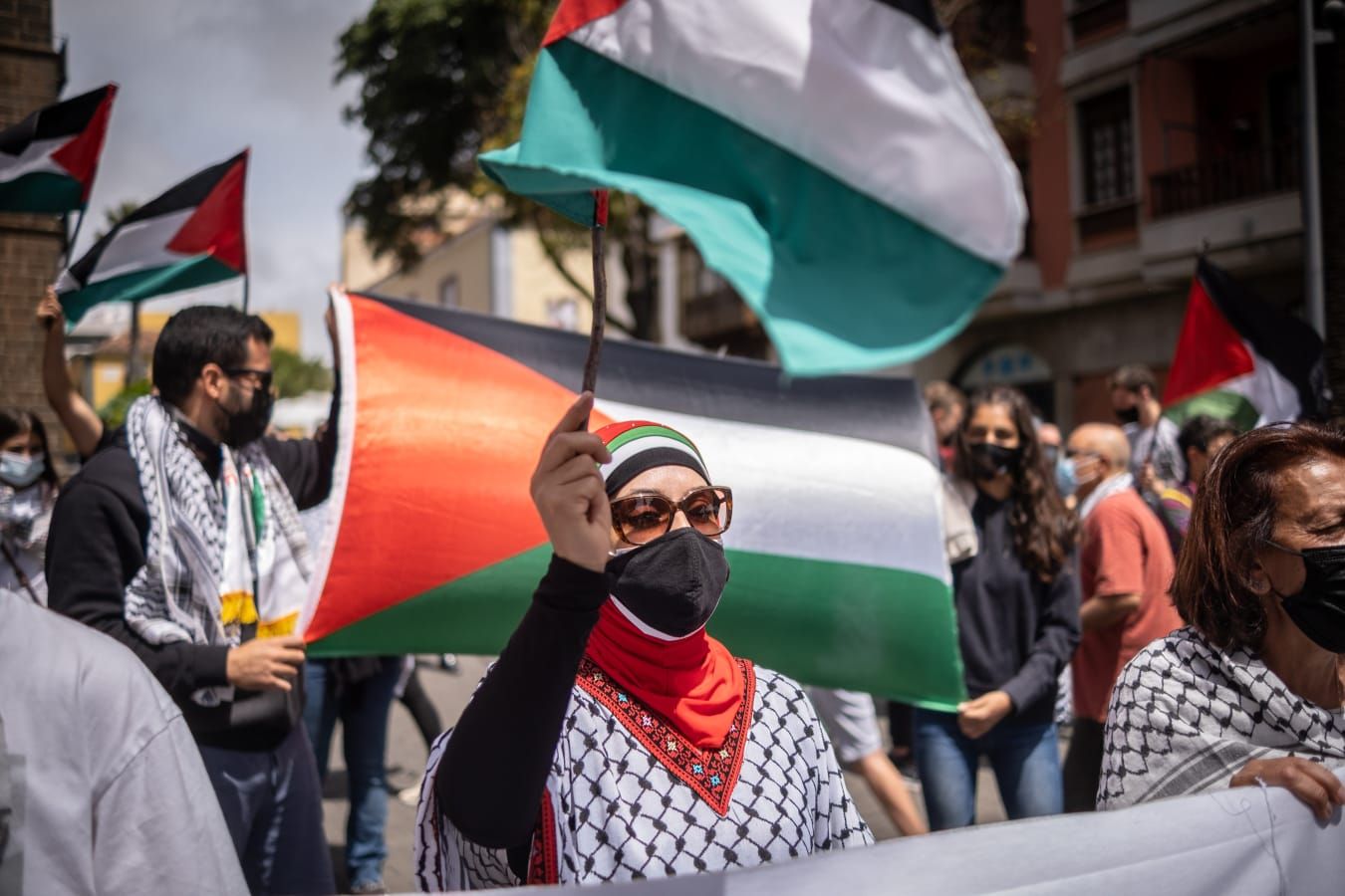 Concentración en Tenerife para pedir el fin de la violencia en Gaza (16/05/21)