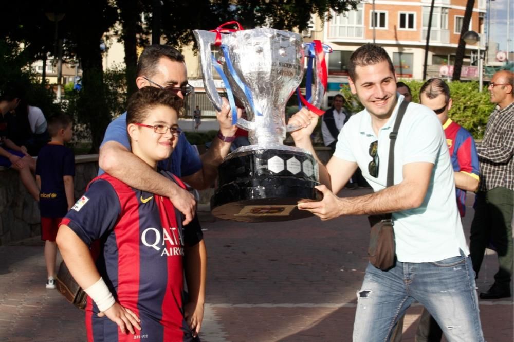 Celebración del título de Liga del Barcelona en Murcia