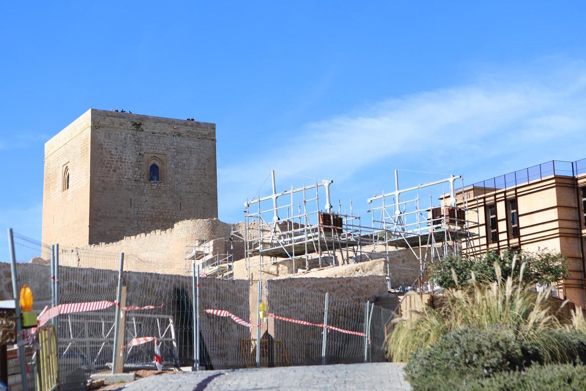 Obras en el Castillo de Lorca.