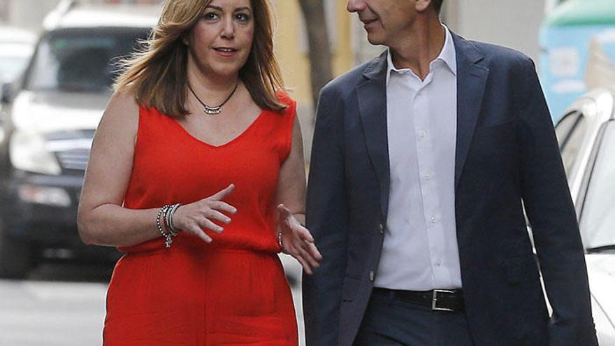 Susana Díaz, a su llegada a la reunión.