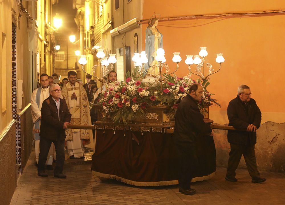 Procesión en Albalat dels Tarongers el día de su patrona.