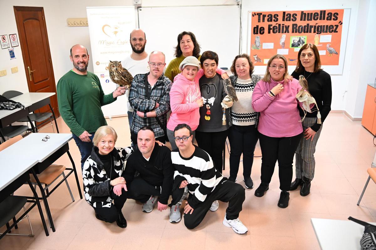 Terapia con aves rapaces para personas con diversidad funcional