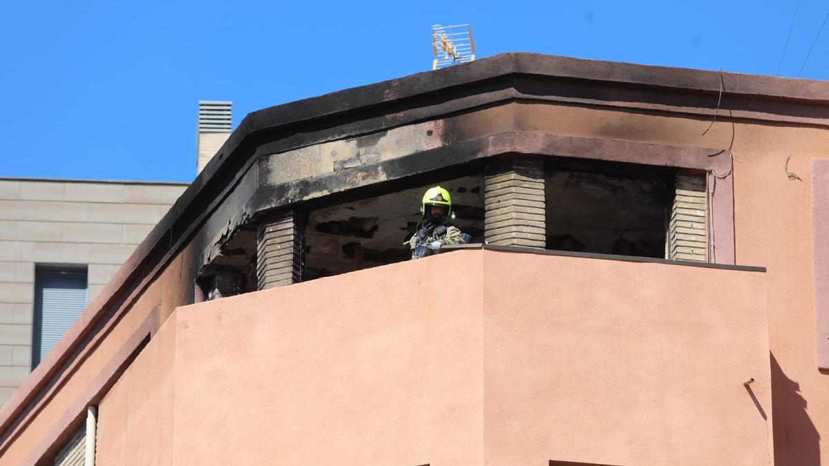 Incendio en la calle Cortes de Aragón de Zaragoza