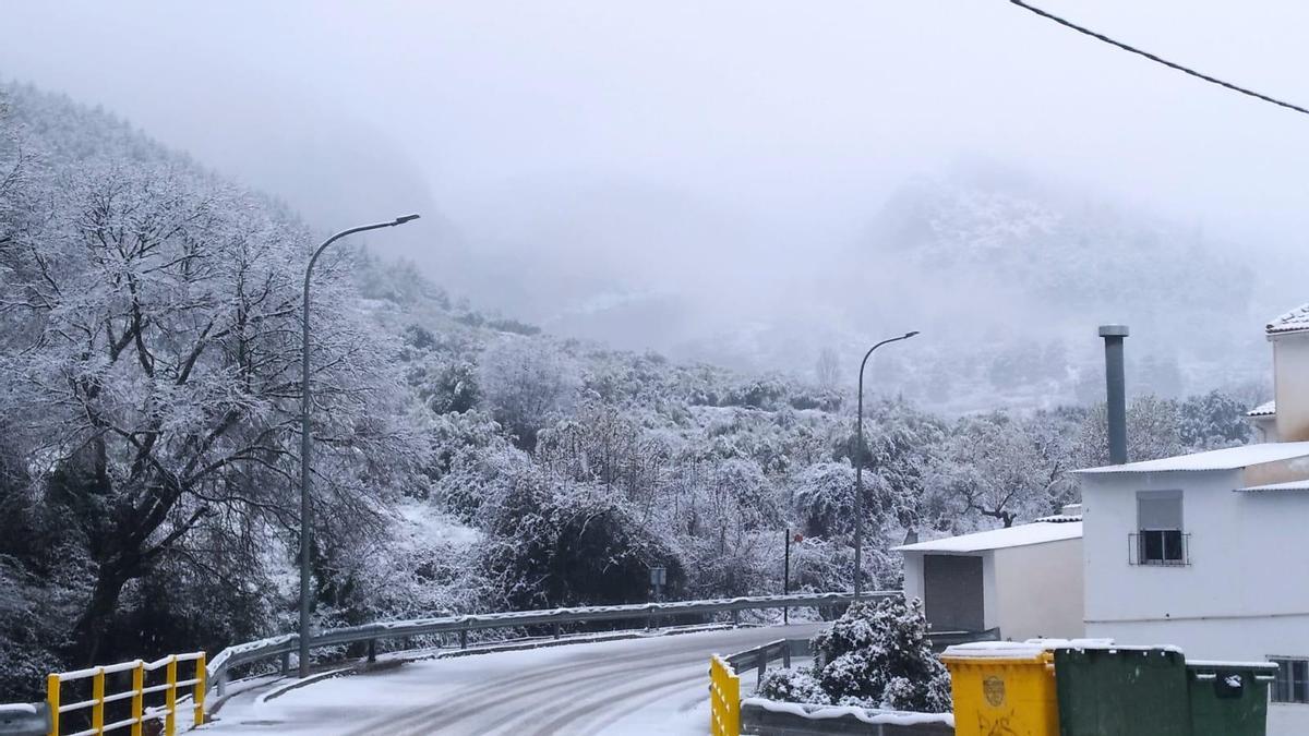 Nieve en la  comarca del Noroeste