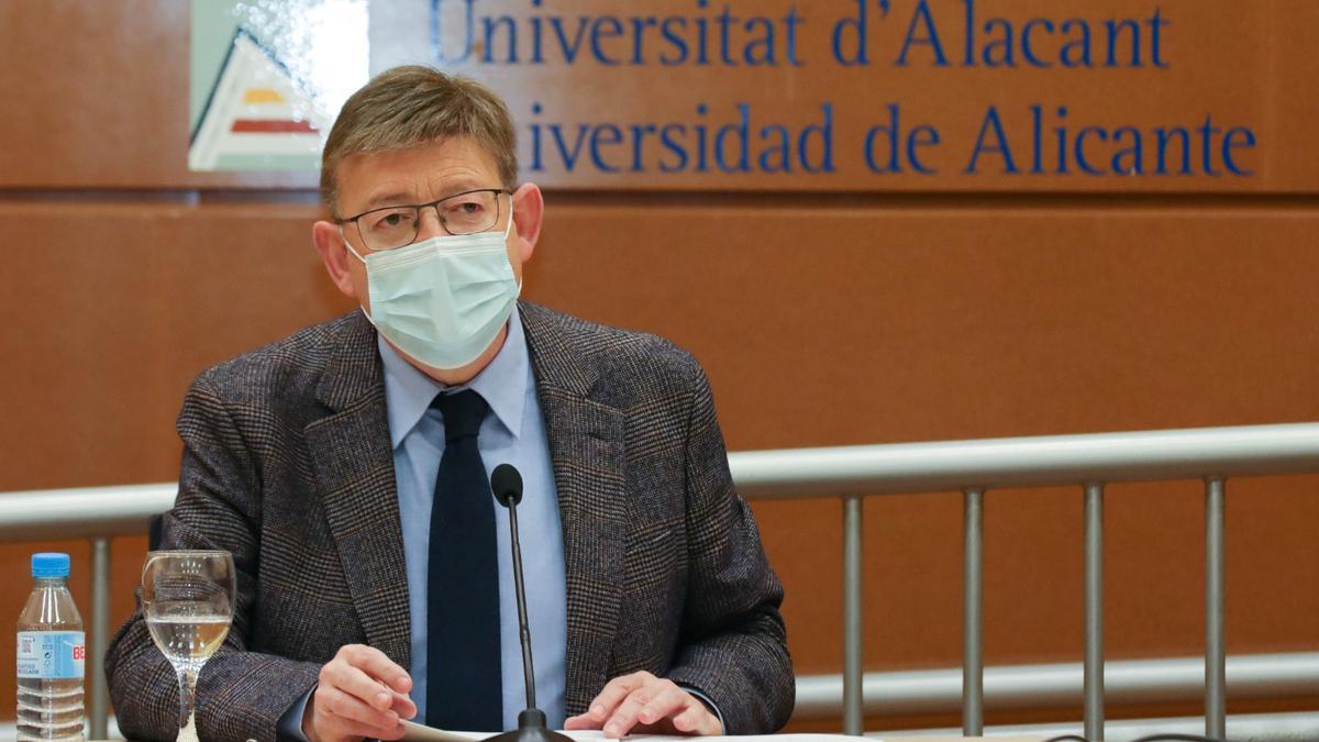 Puig interviene en la Universidad de Alicante.