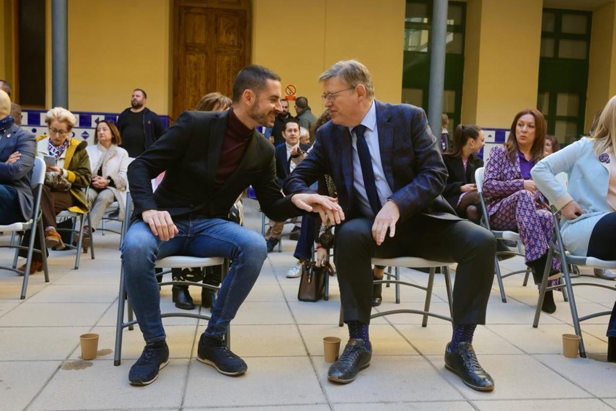 Bielsa y Puig, juntos, en el acto del 25N del PSPV.