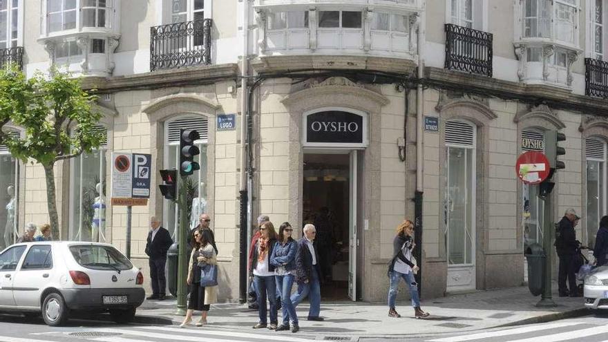 Exterior de la tienda de Oysho de la plaza de Lugo, en A Coruña.