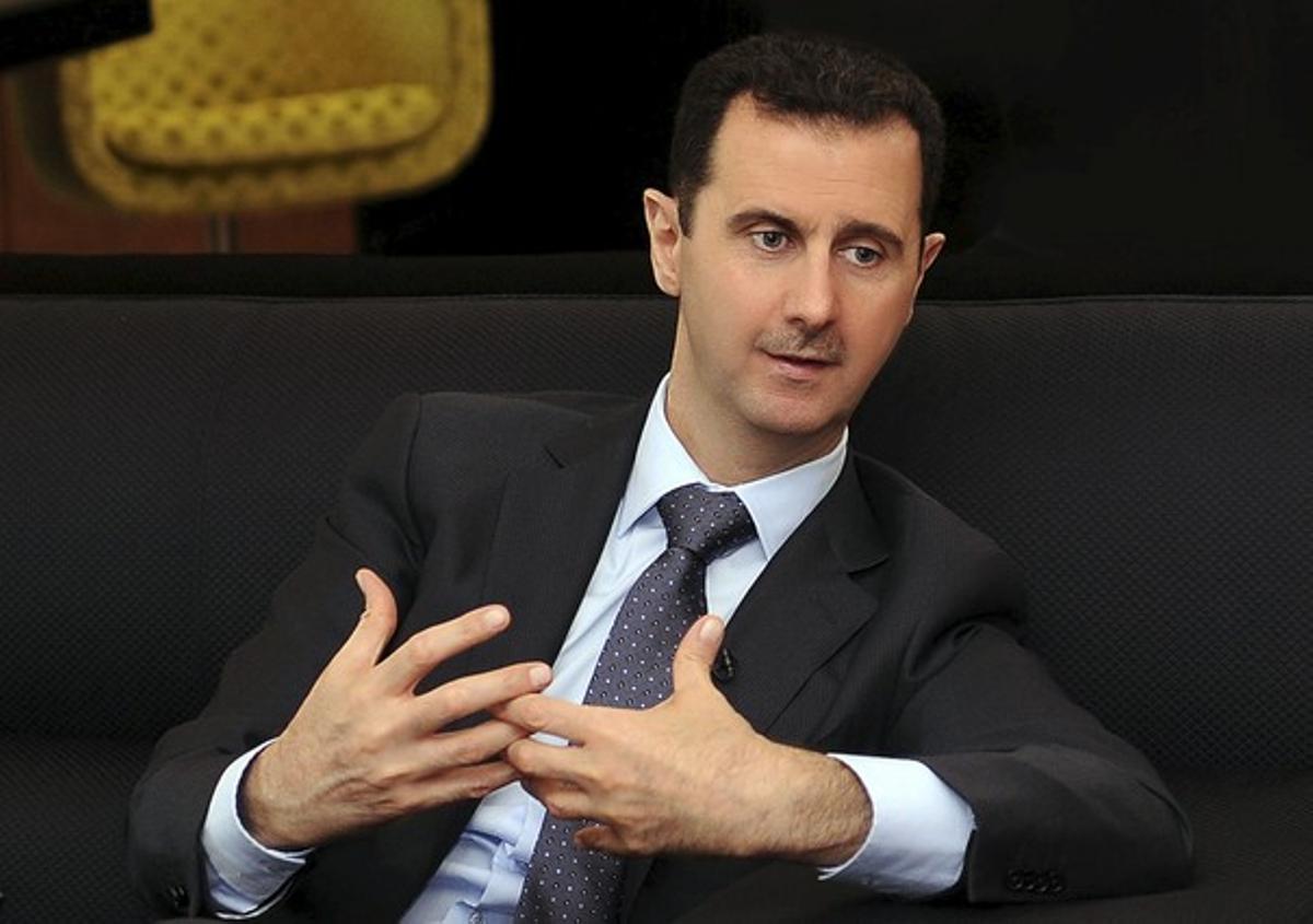 El president de Síria, Baixar al-Assad, durant una entrevista recent.